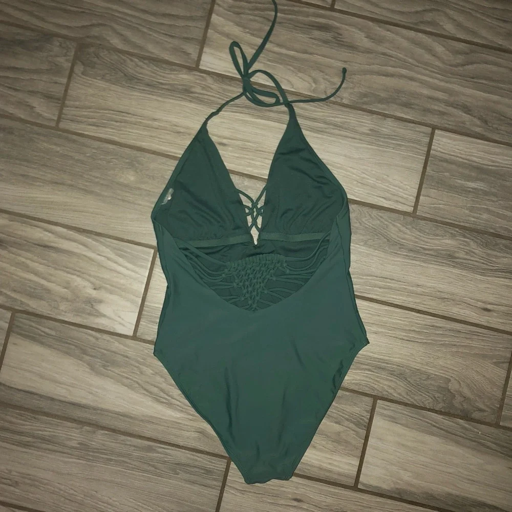XHILARATION Boho One Piece Swimsuit w/ Macrame